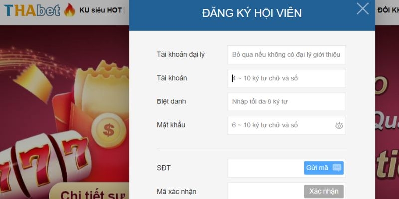 Đăng ký tài khoản tại Thabet và hướng dẫn thực hiện nhanh chóng trên website