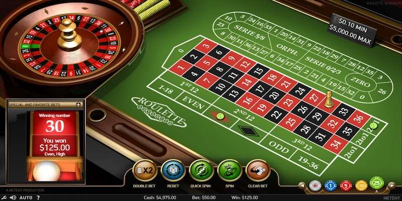 Roulette nổi bật với các cửa cược có tỷ lệ trả thưởng khổng lồ